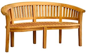 Long Seat Banana Three Seat Bench Garden Furniture Supplier Jepara